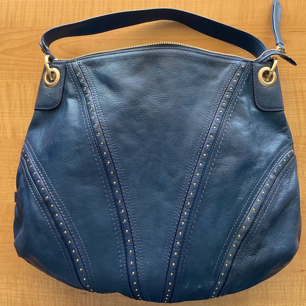 Cole Haan Denim Leather Hobo style shoulder bag